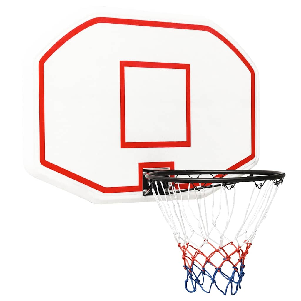 vidaXL Basketbalová doska biela 109x71x3 cm polyetén