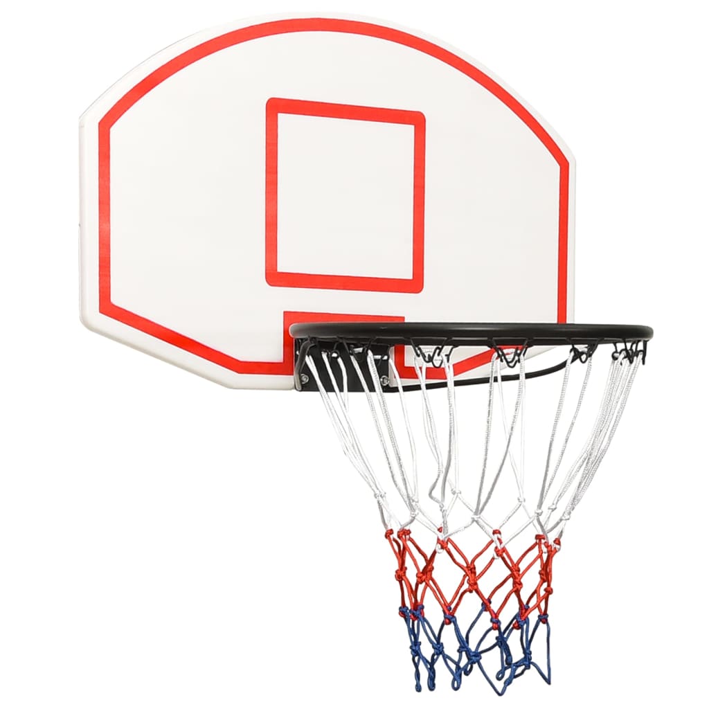 vidaXL basketballkurv med plade 71x45x2 cm polyethylen hvid