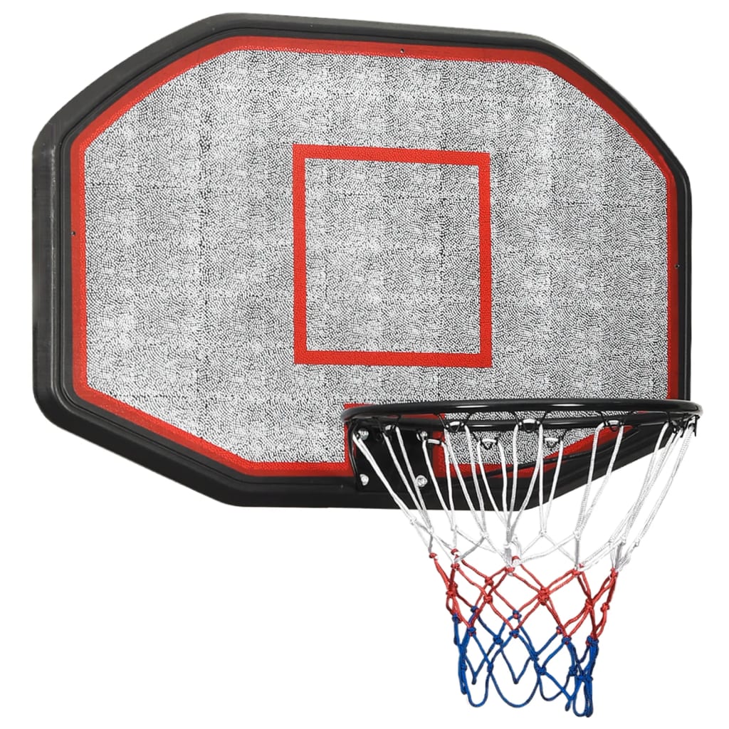 Fekete polietilén kosárlabdapalánk 109 x 71 x 3 cm 