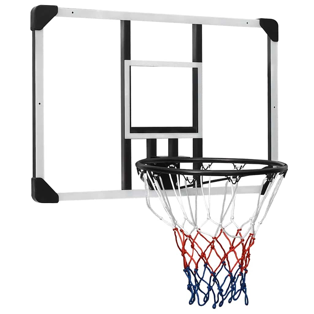 vidaXL Basketbalbord 90x60x2,5 cm polycarbonaat transparant