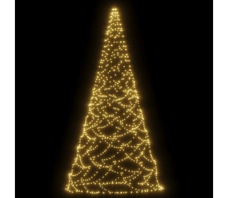 vidaXL Christmas Tree on Flagpole Warm White 500 LEDs 300 cm