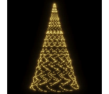 vidaXL Christmas Tree on Flagpole Warm White 3000 LEDs 800 cm