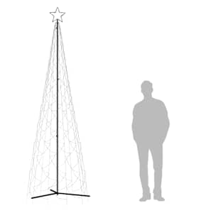 Vánoční stromeček z kužele, teplá bílá, 500 LED diod, 100 x 300 cm - obrázek 8