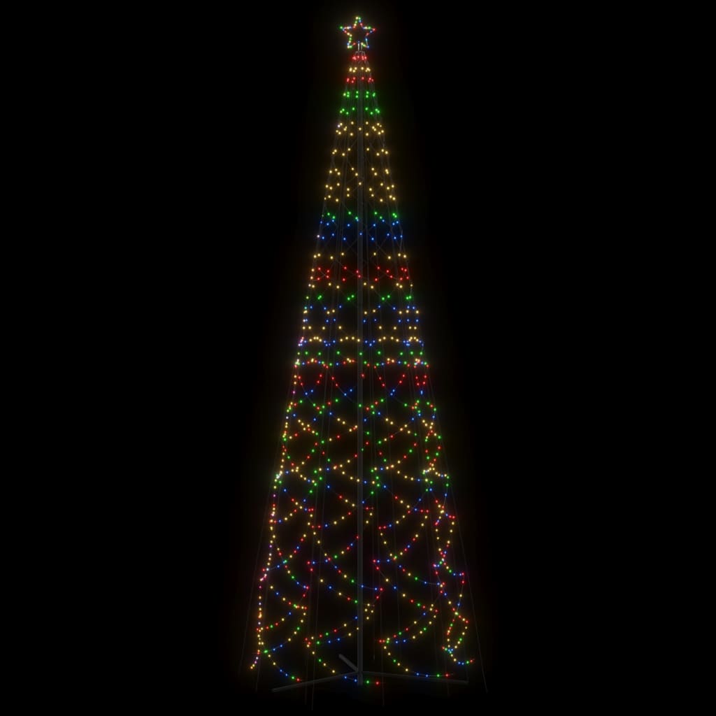 vidaXL Christmas Cone Tree Colorful 1400 LEDs 5x16 ft