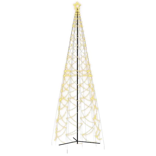 vidaXL j&otilde;uluk&auml;bid soe valge 1400 LED-iga 160 x 500 cm