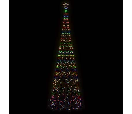 vidaXL Christmas Cone Tree Multicolor Powder-coated steel Large