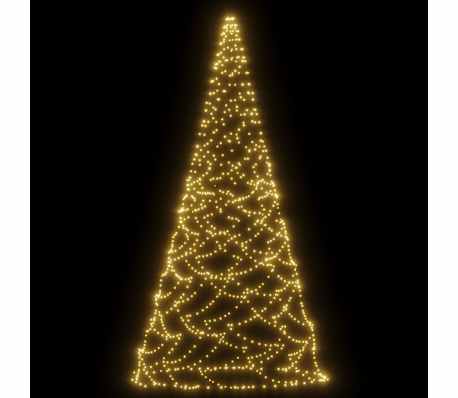 vidaXL Christmas Tree on Flagpole Warm White 500 LEDs 300 cm
