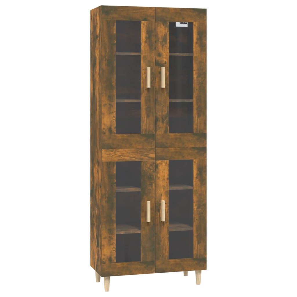 vidaXL Skříň highboard kouřový dub 69,5 x 34 x 180 cm kompozitní dřevo