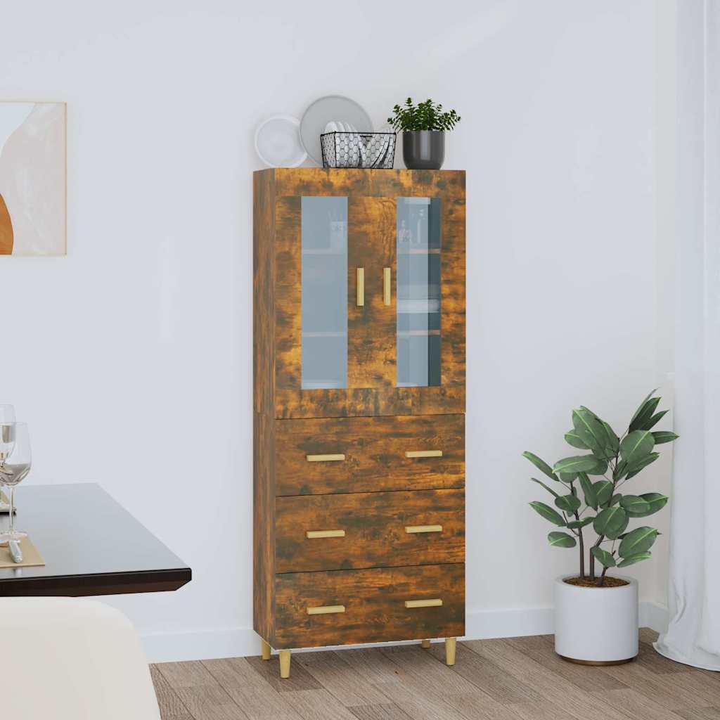 vidaXL Kaappi savutammi 69,5x34x180 cm tekninen puu