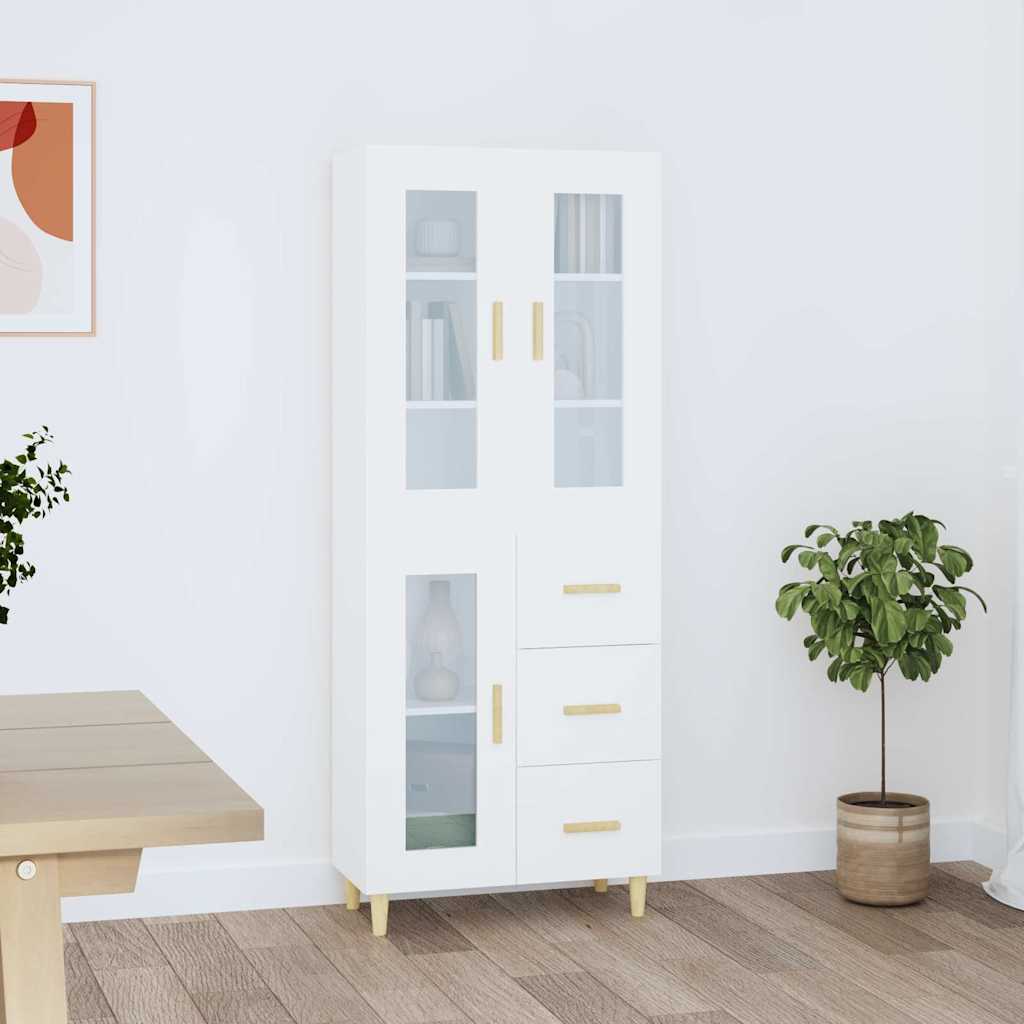 vidaXL Kaappi valkoinen 69,5x34x180 cm tekninen puu