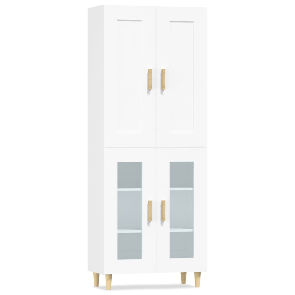 vidaXL Skříň highboard bílá 69,5 x 34 x 180 cm kompozitní dřevo