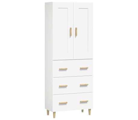 vidaXL Komoda, baltos spalvos, apdirbta mediena