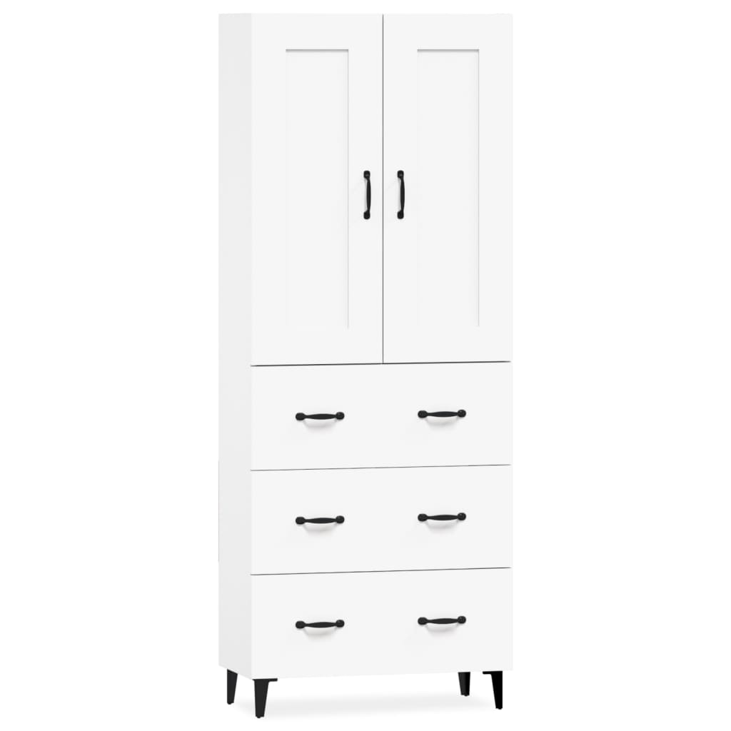 vidaXL Skříň highboard bílá kompozitní dřevo