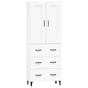vidaXL Komoda, baltos spalvos, apdirbta mediena
