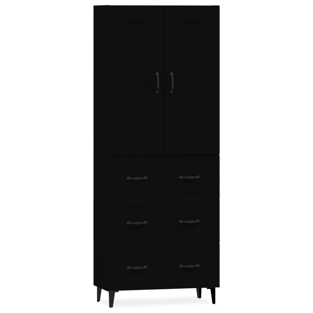 vidaXL Skříň highboard černá kompozitní dřevo