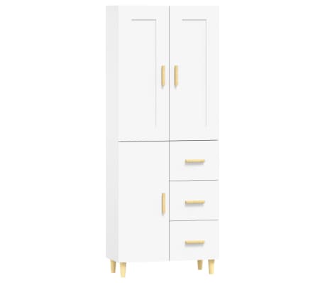 vidaXL Komoda, baltos spalvos, apdirbta mediena