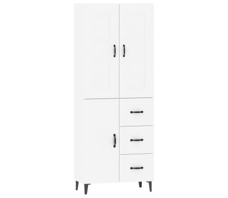 vidaXL Buffet haut Blanc brillant Bois d'ing&eacute;nierie