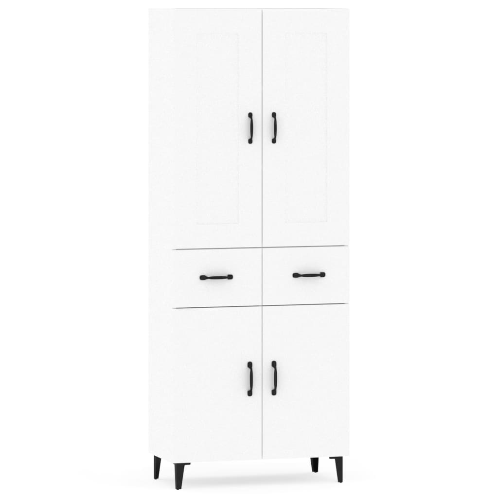 vidaXL Skříň highboard bílá kompozitní dřevo