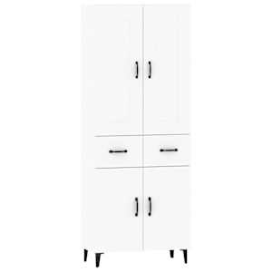 vidaXL Komoda, baltos spalvos, apdirbta mediena