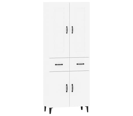 vidaXL Komoda, baltos spalvos, apdirbta mediena, blizgi