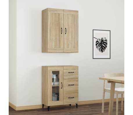 vidaXL Highboard Sonoma Oak Engineered Wood