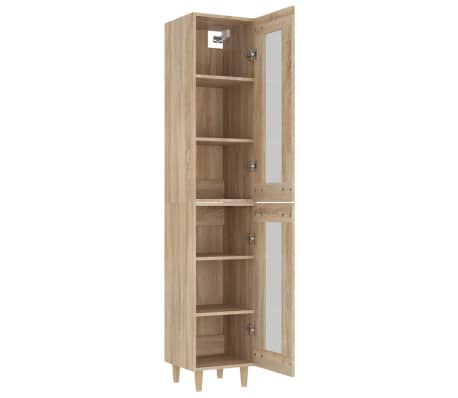 vidaXL Highboard Sonoma-Eiche 34,5x34x180 cm Holzwerkstoff