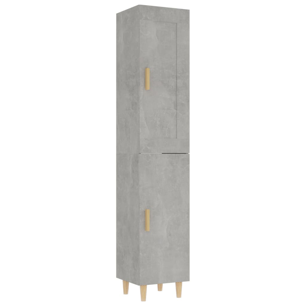 Skříň highboard betonově šedá 35x34x180 cm kompozitní dřevo