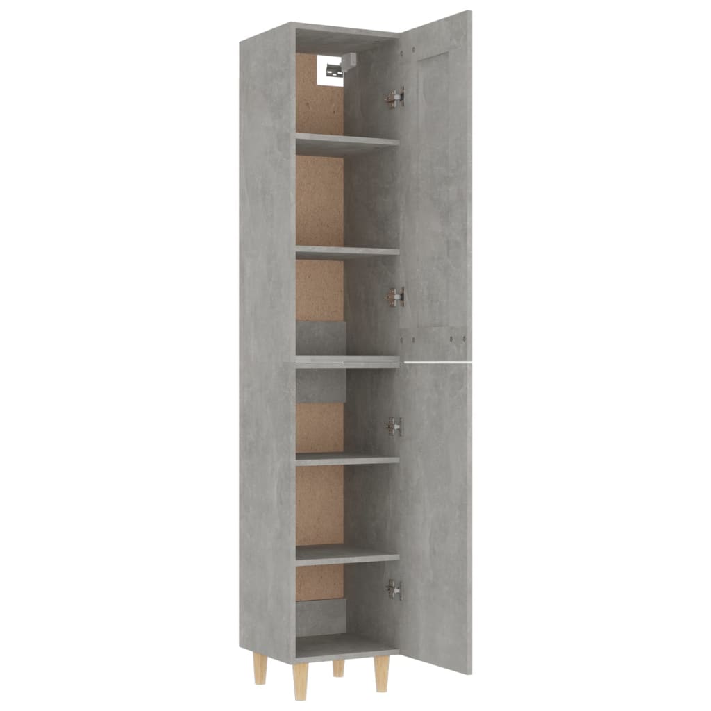 Skříň highboard betonově šedá 35x34x180 cm kompozitní dřevo