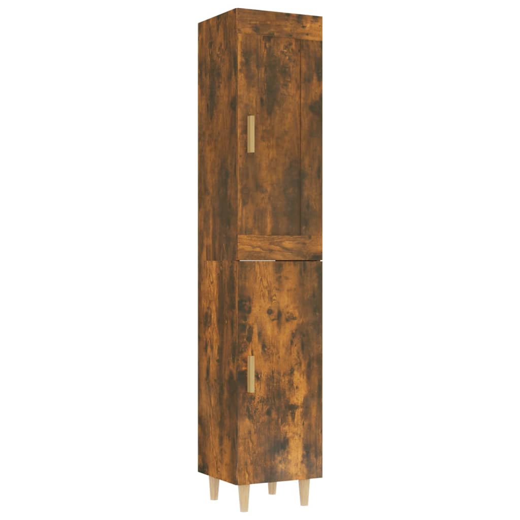 Skříň highboard kouřový dub 35 x 34 x 180 cm kompozitní dřevo
