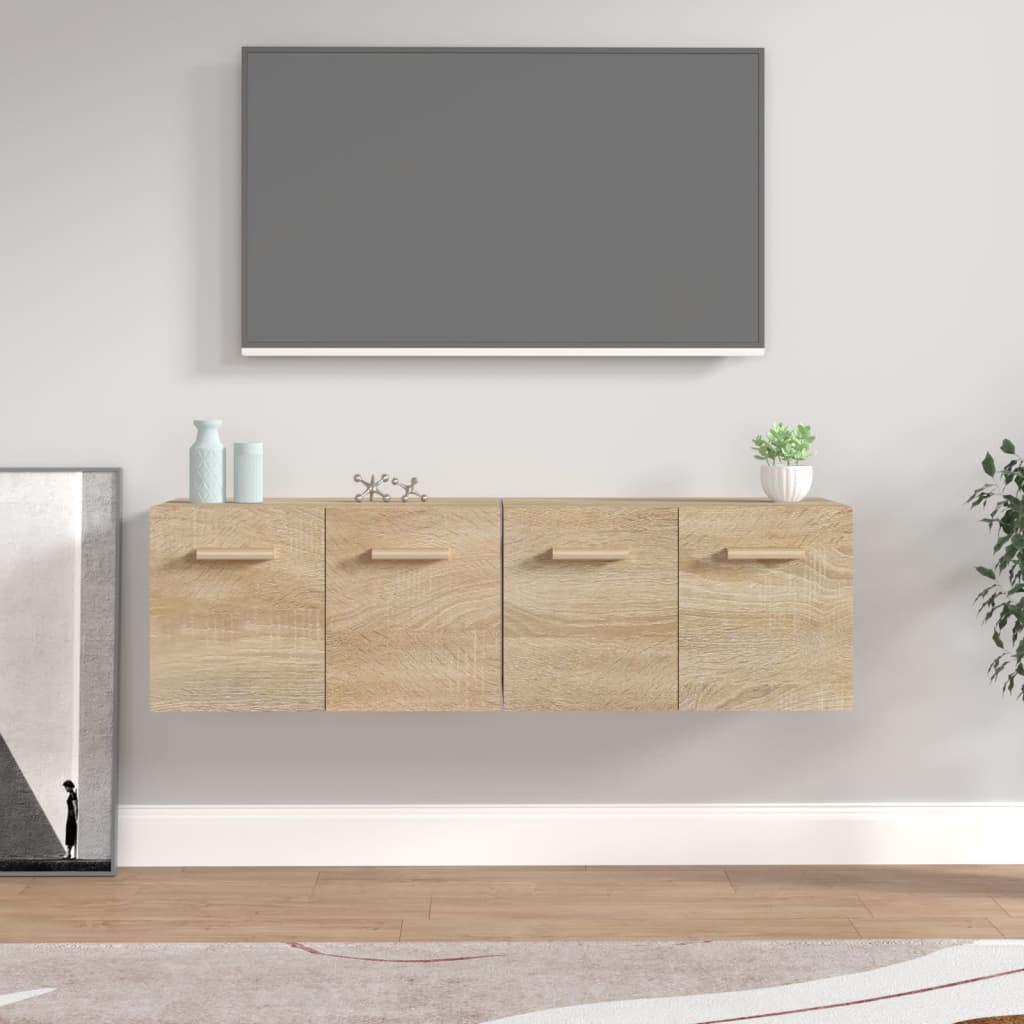 vida XL Wandschränke 2 Stk. Sonoma-Eiche 60x 36,5x 35 cm Holzwerkstoff