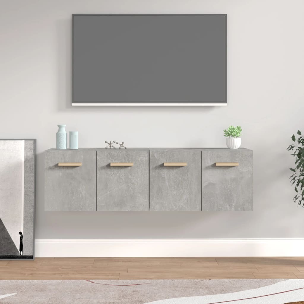 vidaXL Dulapuri TV de perete 2 buc. gri beton 60×36,5×35 cm lemn