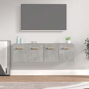 Stenska omarica 2 kosa betonsko siva 60x36,5x35 cm inžen. les