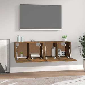 Nástěnné skříňky 2 ks kouřový dub 60 x 36,5 x 35 cm kompozit - obrázek 3