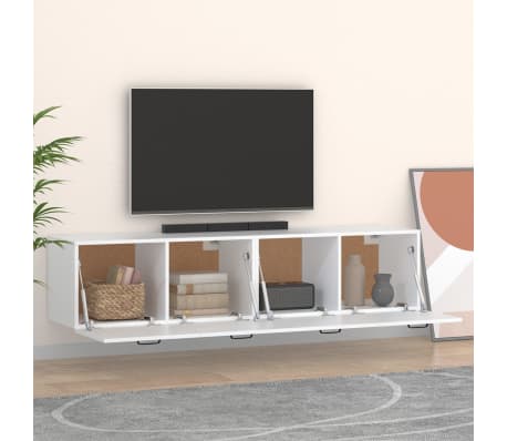 vidaXL Wall Cabinets 2 pcs White 60x36.5x35 cm Engineered Wood