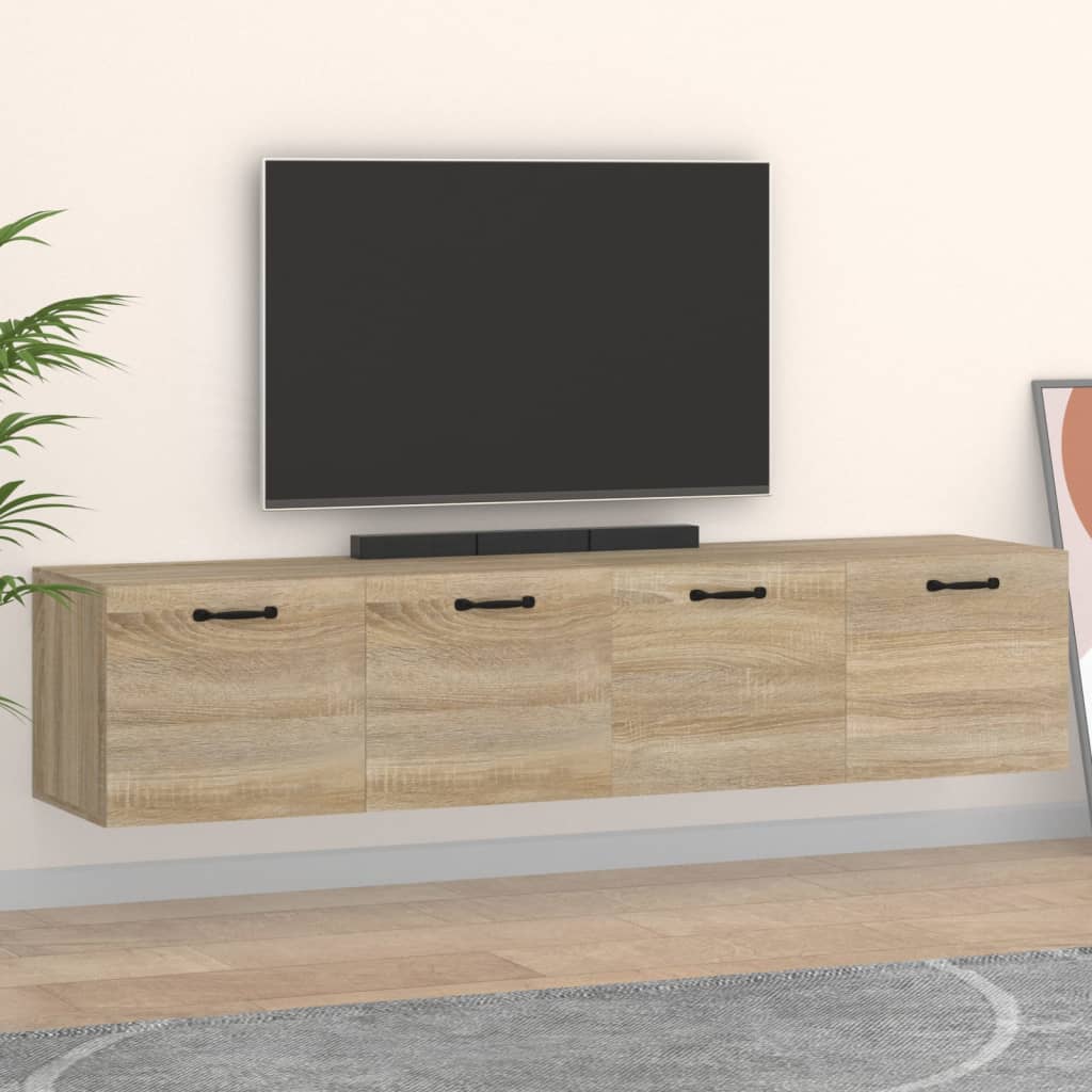 vidaXL Dulapuri TV de perete 2 buc. stejar sonoma 60×36,5×35 cm lemn