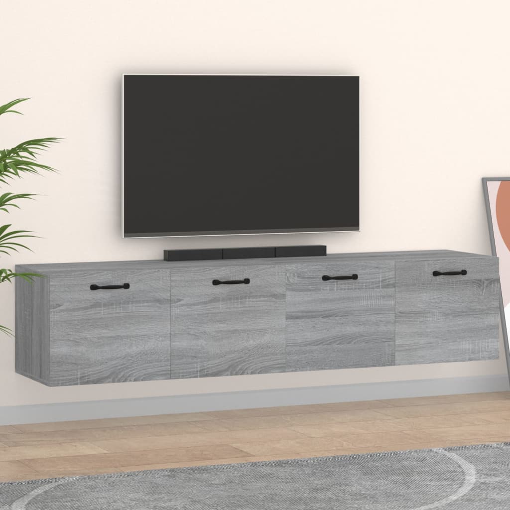 vidaXL Dulapuri TV de perete, 2 buc., gri sonoma, 60x36,5x35 cm, lemn
