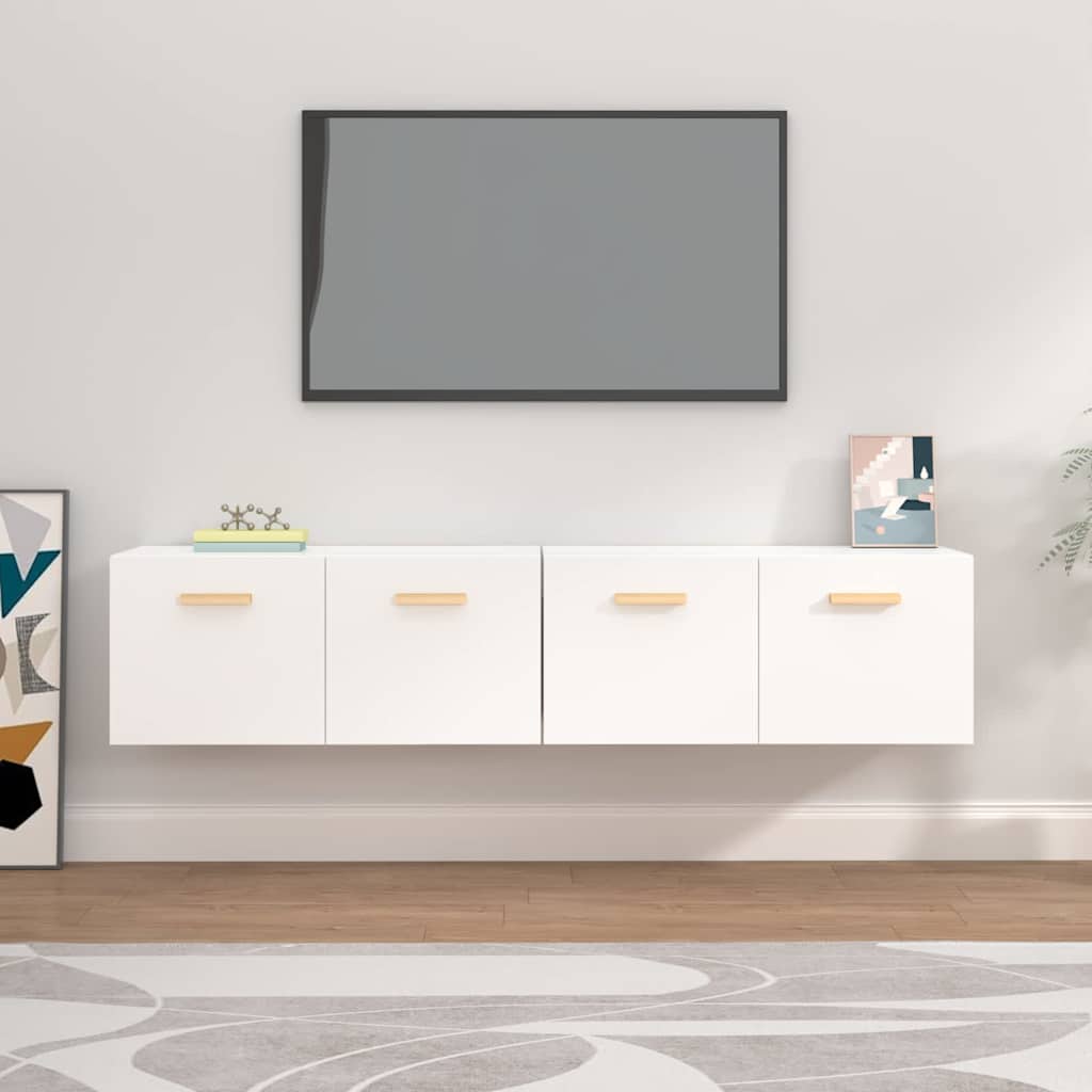 vidaXL vægskabe 2 stk. 80x35x36,5 cm konstrueret træ hvid