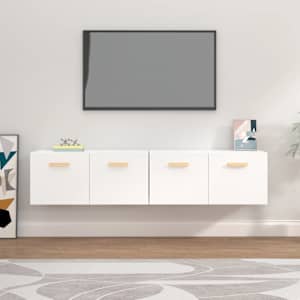 Nástěnné skříňky 2 ks bílé 80 x 35 x 36,5 cm kompozitní dřevo - obrázek 1