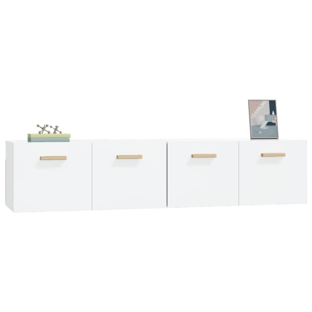 imagem de vidaXL Armários parede 2pcs 80x35x36,5 cm madeira branco brilhante5