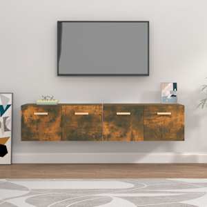 Nástěnné skříňky 2 ks kouřový dub 80 x 35 x 36,5 cm kompozit - obrázek 1