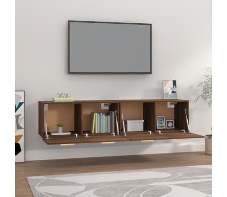 vidaXL sienas skapī&scaron;i, 2 gab., ozola, 80x35x36,5 cm, inženierijas koks