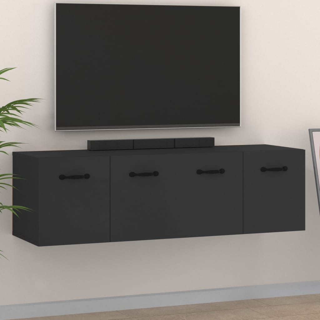 vidaXL Dulapuri de perete, 2 buc., negru, 80x35x36,5 cm, lemn compozit