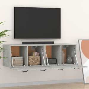 Nástěnné skříňky 2 ks betonově šedé 80 x 35 x 36,5 cm kompozit - obrázek 3
