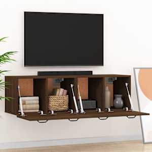 vidaXL Mobili Parete 2 pz Rovere Marrone 80x35x36,5 cm in Multistrato