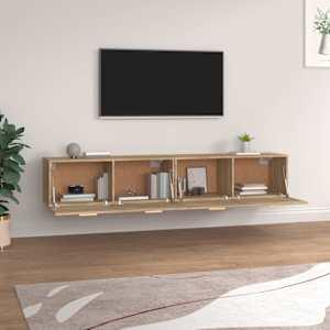 Nástěnné skříňky 2 ks dub sonoma 100x36,5x35cm kompozitní dřevo - obrázek 3