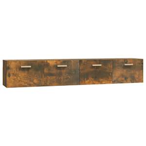 Nástěnné skříňky 2 ks kouřový dub 100 x 36,5 x 35 cm kompozit - obrázek 2