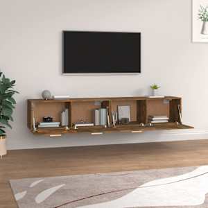 Nástěnné skříňky 2 ks kouřový dub 100 x 36,5 x 35 cm kompozit - obrázek 3