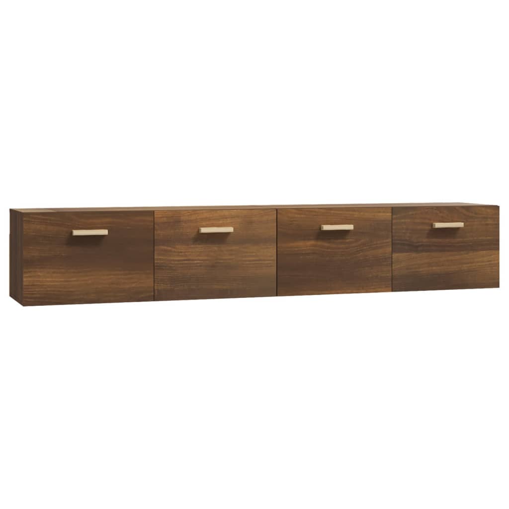 vidaXL Wall Cabinets 2 pcs Brown Oak 100x36.5x35 cm Engineered Wood