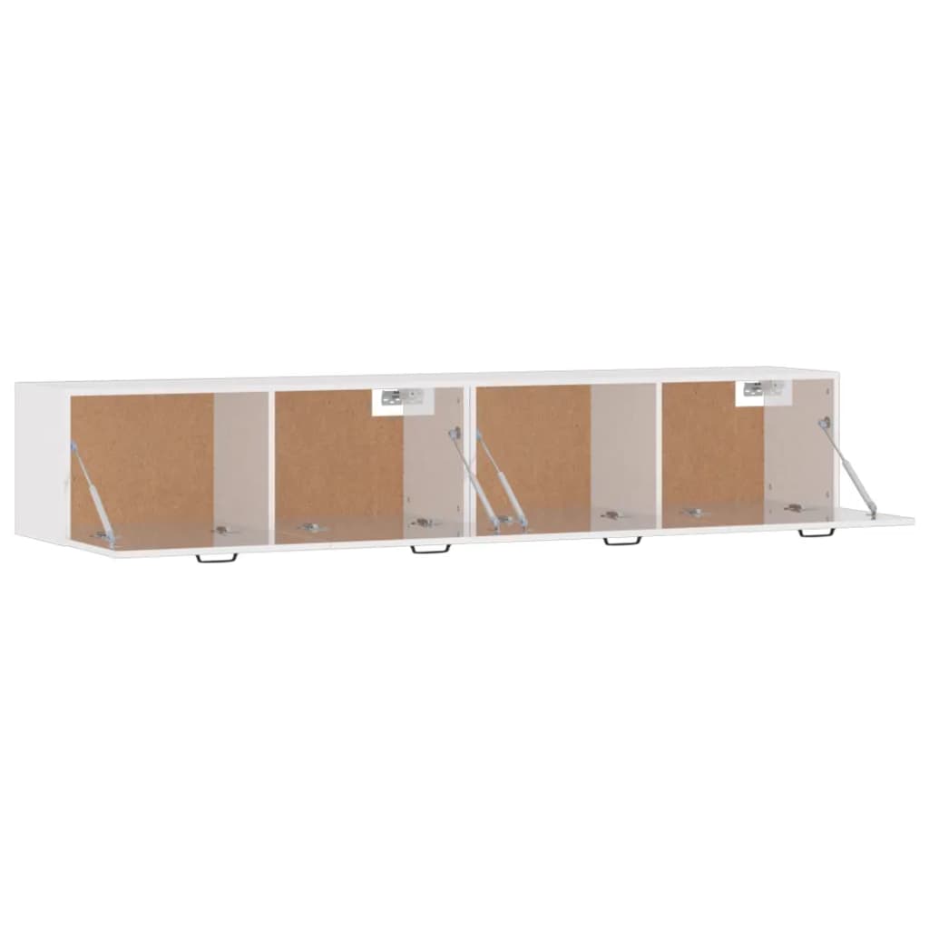 imagem de vidaXL Armários parede 2pcs 100x36,5x35 cm madeira branco brilhante6