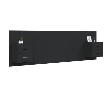 vidaXL kappidega voodipeats, must, tehispuit